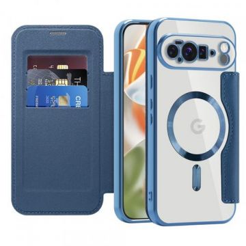 Husa MagSafe pentru Google Pixel 10 Pro XL, Techsuit, SmartMag Book (Albastru)