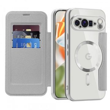 Husa MagSafe pentru Google Pixel 10 Pro XL, Techsuit, SmartMag Book (Gri)