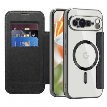 Husa MagSafe pentru Google Pixel 10 Pro XL, Techsuit, SmartMag Book (Negru)