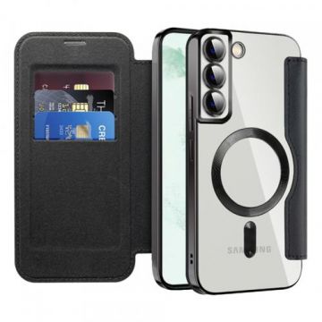 Husa MagSafe pentru Samsung Galaxy S22+ 5G S906 Techsuit SmartMag Book (Negru)