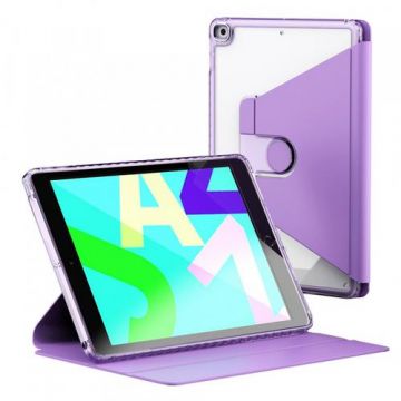 Husa pentru Apple iPad 10.2 (2021) / 10.2 (2020) / 10.2 (2019) Techsuit Crystal Vision (Transparent/Mov)