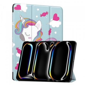 Husa pentru Apple iPad Pro 13 (2024) Techsuit FoldPro Unicorn (Multicolor)