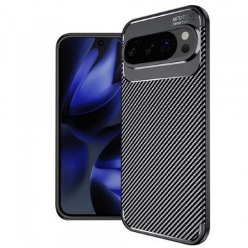 Husa pentru Google Pixel 10 Pro XL, Techsuit, CarbonFiber (Negru)