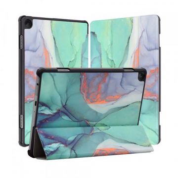 Husa pentru Lenovo Tab M10 Gen 3, Techsuit, FoldPro Green Time (Multicolor)