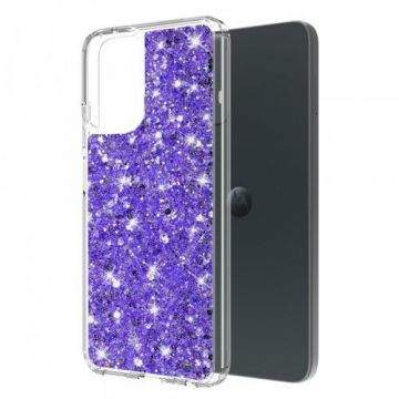 Husa pentru Motorola Moto G45 / G34, Techsuit, Sparkly Glitter, Mov