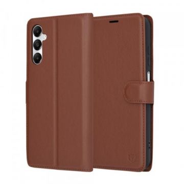 Husa pentru Samsung Galaxy A05s A057, Techsuit, Leather Folio, Maro