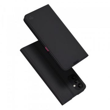 Husa pentru Samsung Galaxy A14 A145 / A14 5G A146, Techsuit, Magskin Book, Neagra