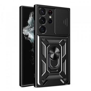 Husa pentru Samsung Galaxy S22 Ultra 5G S908, Techsuit, CamShield (Negru)
