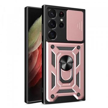 Husa pentru Samsung Galaxy S22 Ultra 5G S908, Techsuit, CamShield (Roz)
