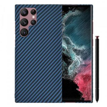 Husa pentru Samsung Galaxy S22 Ultra 5G S908, Techsuit, Carbonite FiberShell (Turcoaz)