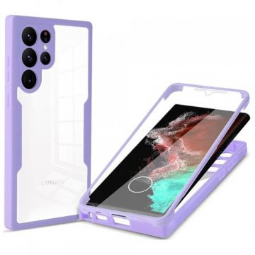 Husa pentru Samsung Galaxy S22 Ultra 5G S908, Techsuit, ColorVerse 360 (Mov)