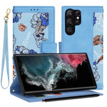 Husa pentru Samsung Galaxy S22 Ultra 5G S908, Techsuit, FlipCraft (ALbastru)