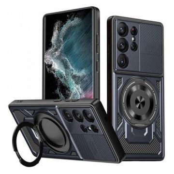 Husa pentru Samsung Galaxy S22 Ultra 5G S908, Techsuit, RuggedCam (Albastru)