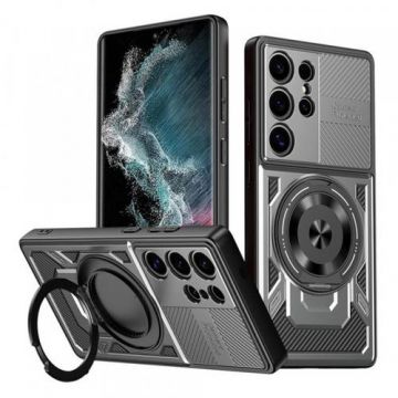Husa pentru Samsung Galaxy S22 Ultra 5G S908, Techsuit, RuggedCam (Gri)