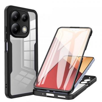Husa pentru Xiaomi Redmi Note 13 5G, Techsuit, ColorVerse 360 (Transparent/Negru)