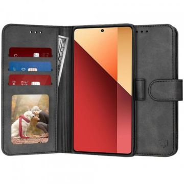 Husa pentru Xiaomi Redmi Note 13 Pro 4G / Poco M6 Pro 4G, Techsuit, Diary Book (Negru)