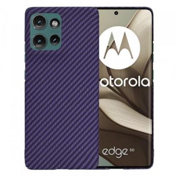 Husa Techsuit Carbonite FiberShell pentru Motorola Edge 50, Mov