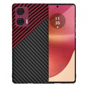 Husa Techsuit Carbonite FiberShell Vortex pentru Motorola Edge 50 Fusion, Rosu