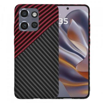 Husa Techsuit Carbonite FiberShell Vortex pentru Motorola Edge 50 Neo, Rosu
