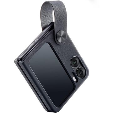 OPPO OPPO Find N2 Flip - Capac protectie spate Flip Cover, PU Leather, Night Sky