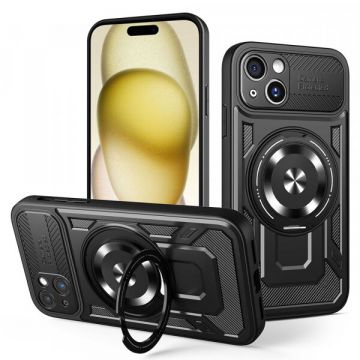 techsuit Husa pentru Apple iPhone 15, Techsuit, RuggedCam, Neagra