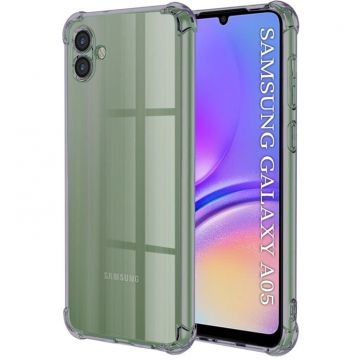 techsuit Husa pentru Samsung Galaxy A05 din silicon slim, anti soc, Shock - Transparenta-Fumuriu