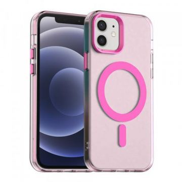 Husa MagSafe pentru Apple iPhone 12 / 12 Pro, Techsuit, CandyCase, Roz