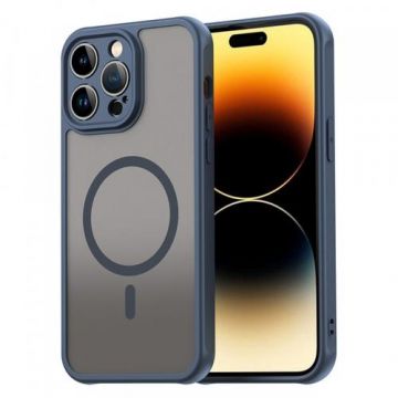 Husa MagSafe pentru Apple iPhone 14 Pro, Techsuit, HaloFrost II, Bleumarin