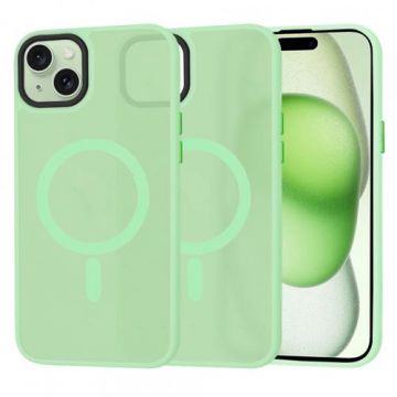 Husa MagSafe pentru Apple iPhone 15 Plus, Techsuit, HaloFrost, Verde Deschis
