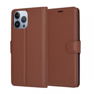 Husa pentru Apple iPhone 13 Pro Max, Techsuit, Leather Folio, Maro