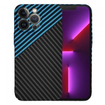 Husa pentru Apple iPhone 13 Pro, Techsuit, Carbonite FiberShell, Neagra Bleu