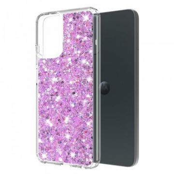 Husa pentru Motorola Moto G54, Techsuit, Sparkly Glitter, Magenta