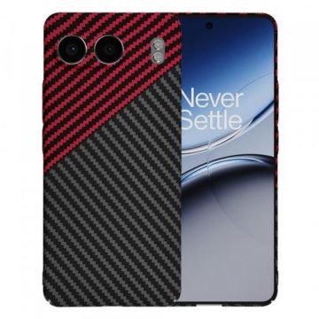 Husa pentru OnePlus Nord 4, Techsuit, Carbonite FiberShell, Neagra Rosie