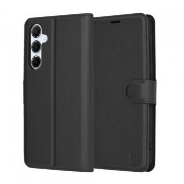 Husa pentru Samsung Galaxy A55 5G A556, Techsuit, Leather Folio, Neagra