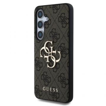 Husa Protectie Spate Guess PU 4G Metal Logo, pentru Samsung Galaxy S25 (Maro)