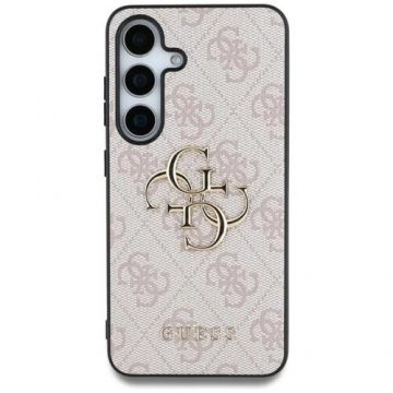 Husa protectie spate Guess PU 4G Metal Logo, pentru Samsung Galaxy S25 (Roz)