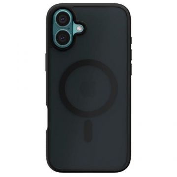 Husa Protectie Spate Next One Mist Shield pentru iPhone 16, MagSafe (Negru)