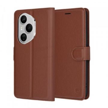 Husa  Techsuit Leather Folio pentru Honor 400 Pro, Maro