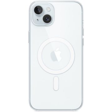 Apple Husa Protectie Spate Apple MXRL3ZM/A pentru iPhone 15 Plus, Clear Case cu MagSafe, Transparent