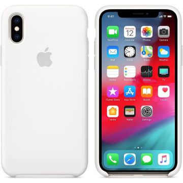 Apple Husa silicon Apple iPhone XS  (mrw82zm/a), white