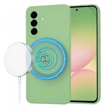 Husa MagSafe pentru Samsung Galaxy A56 A566, Techsuit, SoftFlex, Verde Deschis