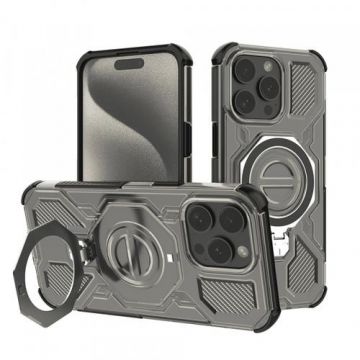 Husa pentru Apple iPhone 15 Pro Max, Techsuit, Carbon Shield Pro, Neagra Deschisa