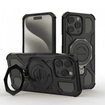 Husa pentru Apple iPhone 15 Pro Max, Techsuit, Carbon Shield Pro, Neagra
