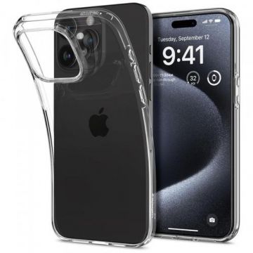 Husa pentru Apple iPhone 15 Pro, Spigen, Liquid Crystal, Transparenta