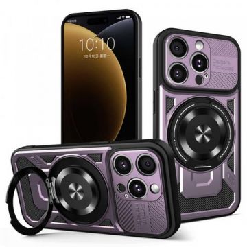 Husa pentru Apple iPhone 15 Pro Techsuit RuggedCam (Mov/Negru)
