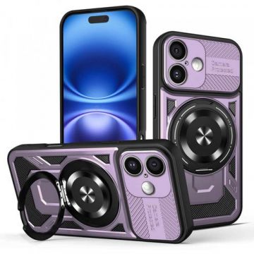 Husa pentru Apple iPhone 16 Plus Techsuit RuggedCam (Mov/Negru)