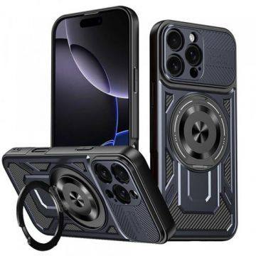 Husa pentru Apple iPhone 16 Pro, Techsuit RuggedCam (Albastru/Negru)