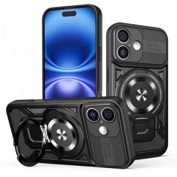 Husa pentru Apple iPhone 16, Techsuit RuggedCam (Negru)