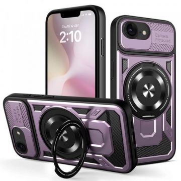 Husa pentru Apple iPhone 16e, Techsuit RuggedCam (Mov/Negru)