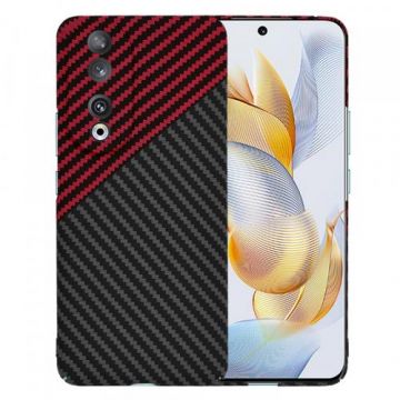 Husa pentru Honor 90, Techsuit, Carbonite FiberShell, Neagra Rosie